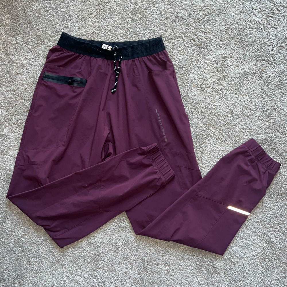 Alphalete Burgundy Track Pants